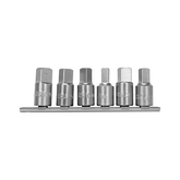 Set of 6 oil plug socket wrenches 3/8''