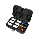 Set of long impact sockets for 1/2" crmo aluminum rims