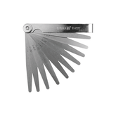 Feature gauge 100mm,10- 17 leafs, 0.02-1mm/0.05-0.5mm