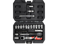 GO THROUGH SPLINE SOCKET SET 29PCS 1/4" - YT-38650