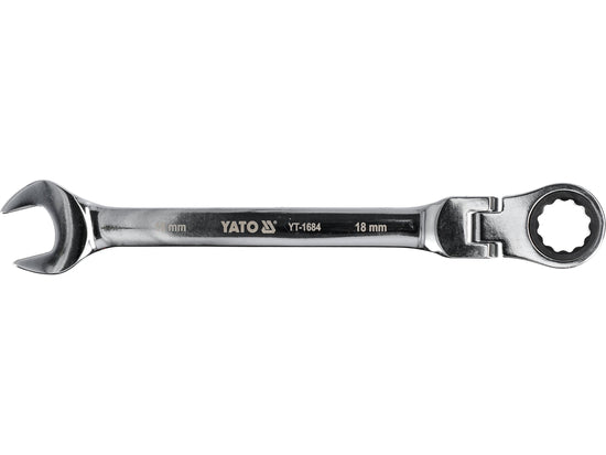FLEXIBLE RATCHET COMBINATION WRENCH 18 MM -YT-1684