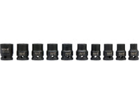 HEXAGONAL IMPACT SOCKET SET 1/2'' 10 PCS - YT-1025