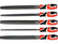 STEEL FILE SET 250 MM, 5 PCS - YT-6238