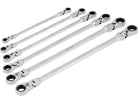 Extra Long Double Flexible Ring Ratchet Wrench 8–19 mm, 6 pcs