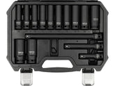 Impact Socket And Protective Impact Socket Set 1/2" 18Pcs
