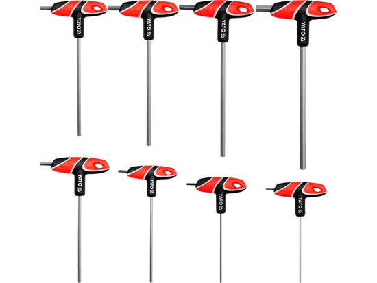T-HANDLE HEX KEY SET 8PCS - YT-05583